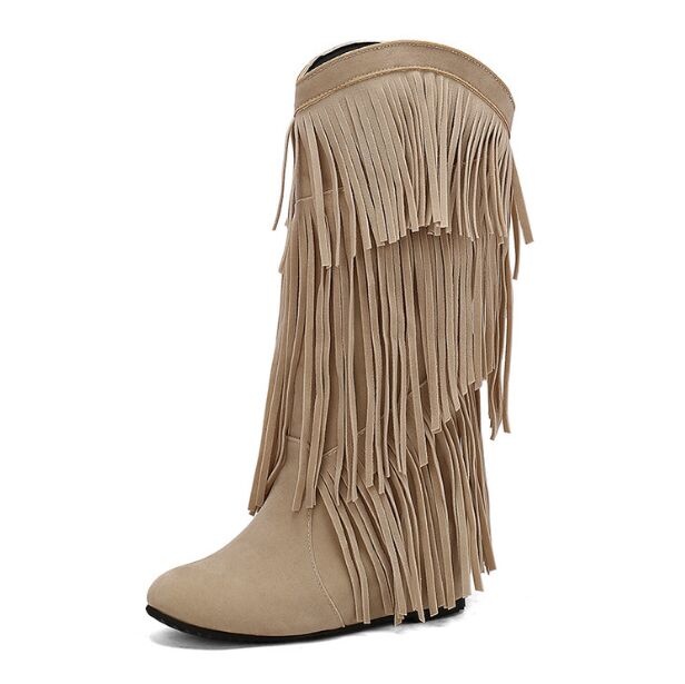 Black Western Boot with Fringes