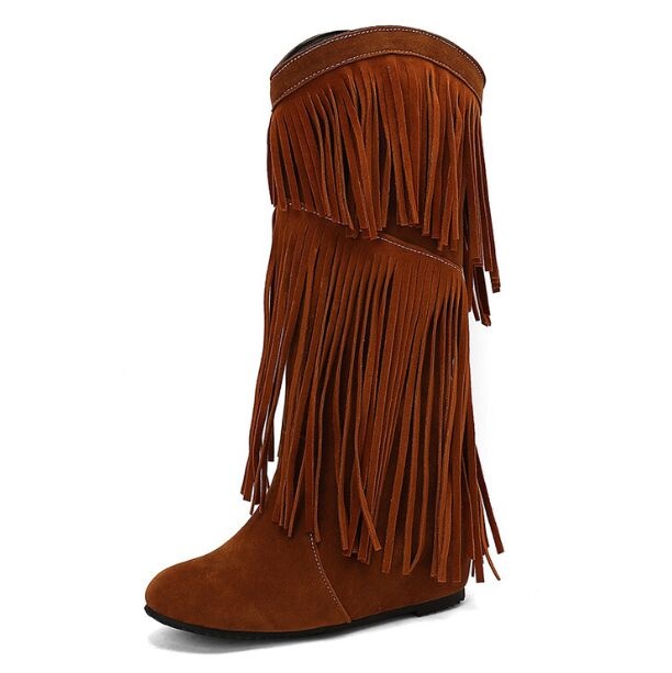 Black Western Boot with Fringes