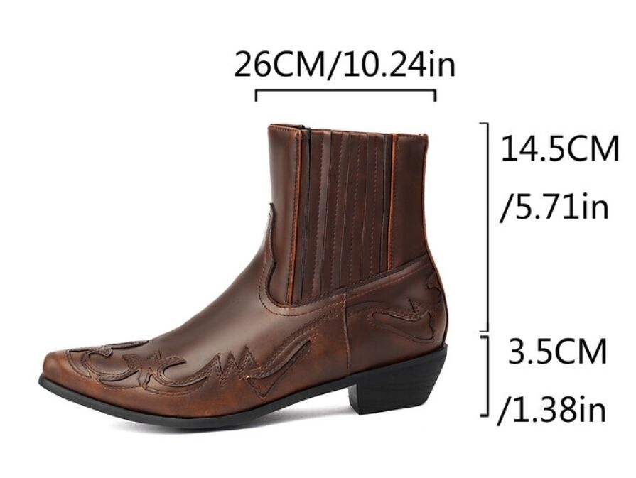 Black Leather Western Boot