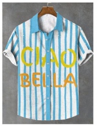 Western Shirt with Yellow Orange Ciao Bella Text