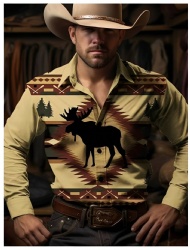 Moose & Forest Western Shirt in Earth Tones
