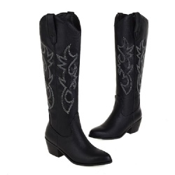 Classic Black Western Boot