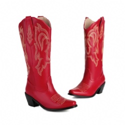 Vibrant Red Western Boot