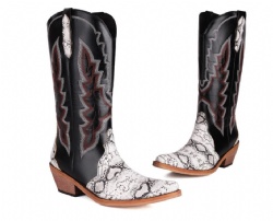 Rattlesnake Inlay Western Boot