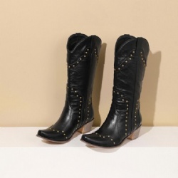 Studded Black Western Boot