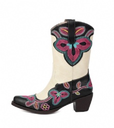 Vibrant Floral Pattern Western Boot
