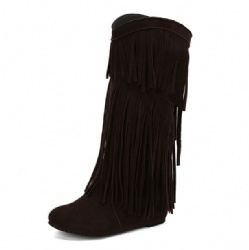 Black Western Boot with Fringes
