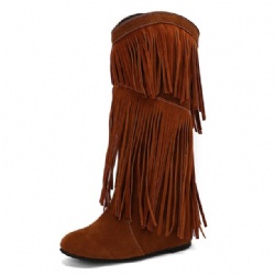 Black Western Boot with Fringes