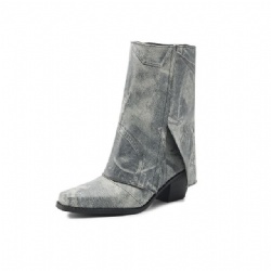 Denim Wash Western Boot