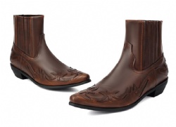 Black Leather Western Boot