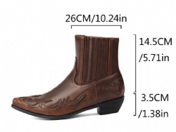 Black Leather Western Boot